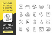 Employee Wellness & Digital Wellbein, an Outline Icon by Grand Design (Thumbnail 1 of 3)