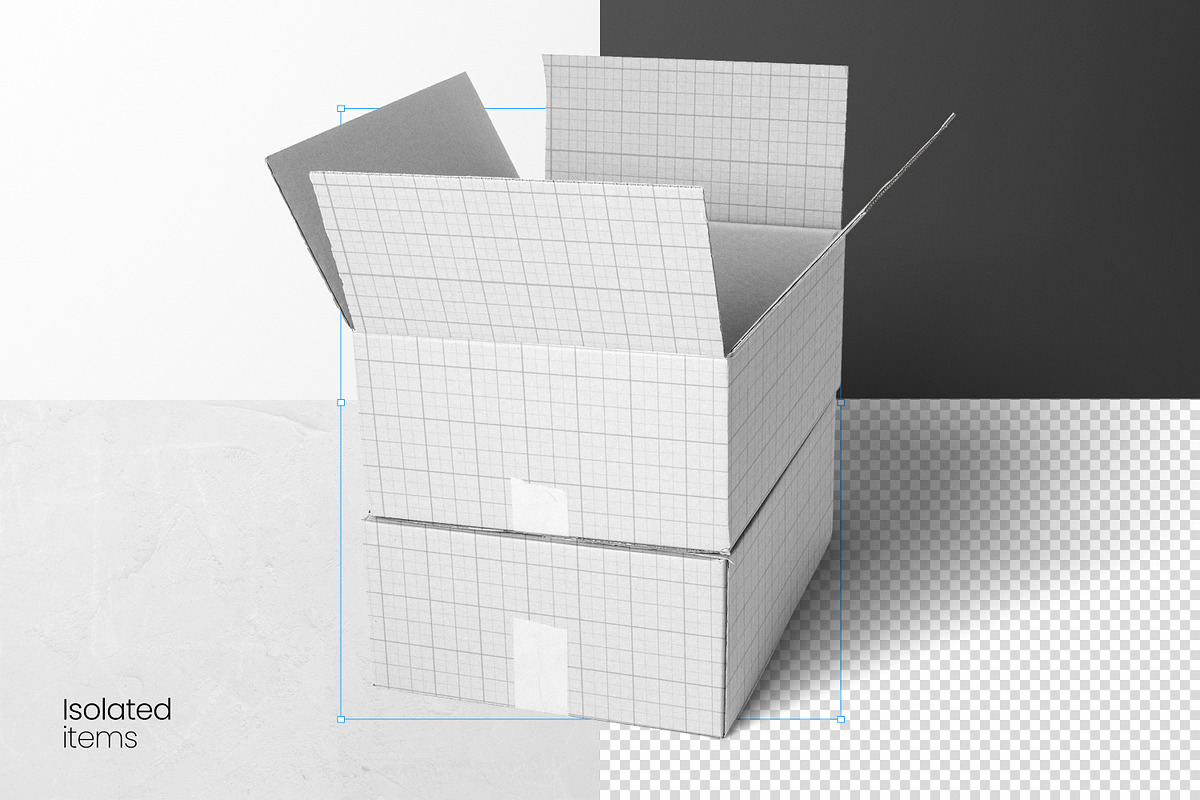 Realistic Carton Box Mockup Kit, a Packaging Mockup by Catkie - Digital Art (Photo 4 of 9)