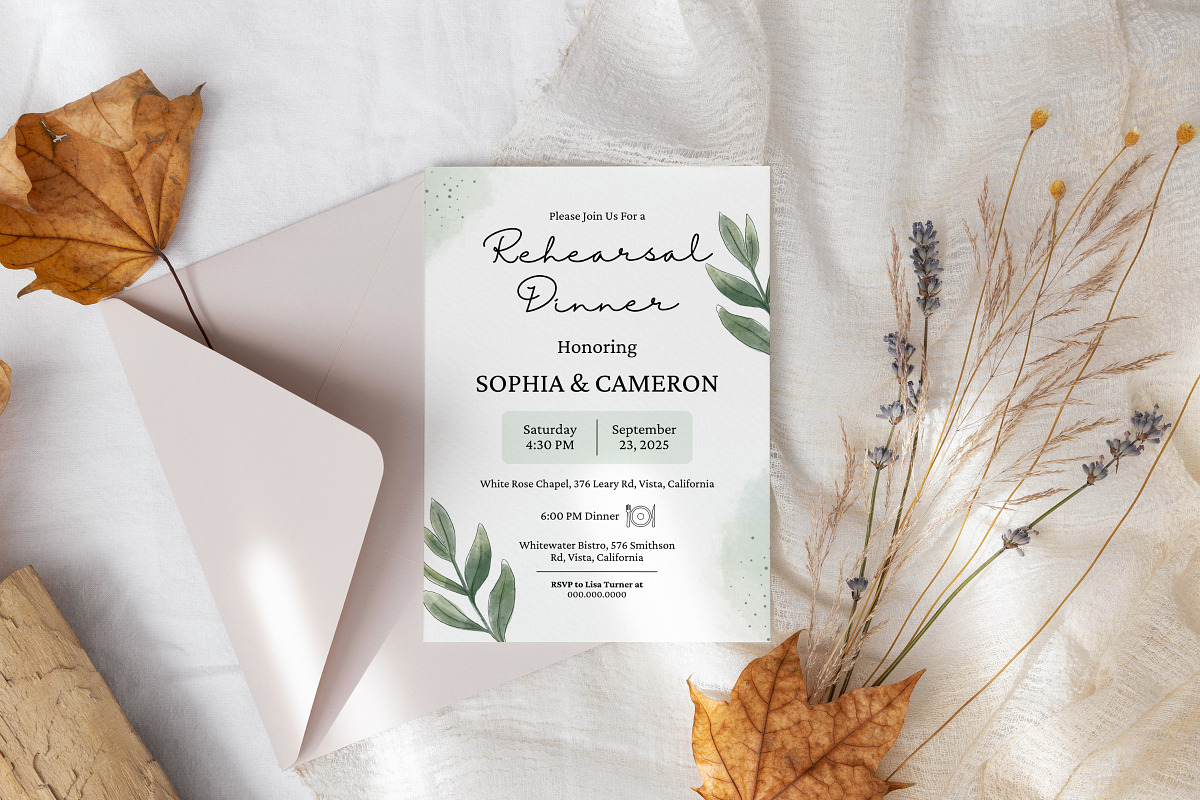 Rehearsal Dinner Invitation Template, an Invitation Template by Snapybiz (Photo 10 of 10)