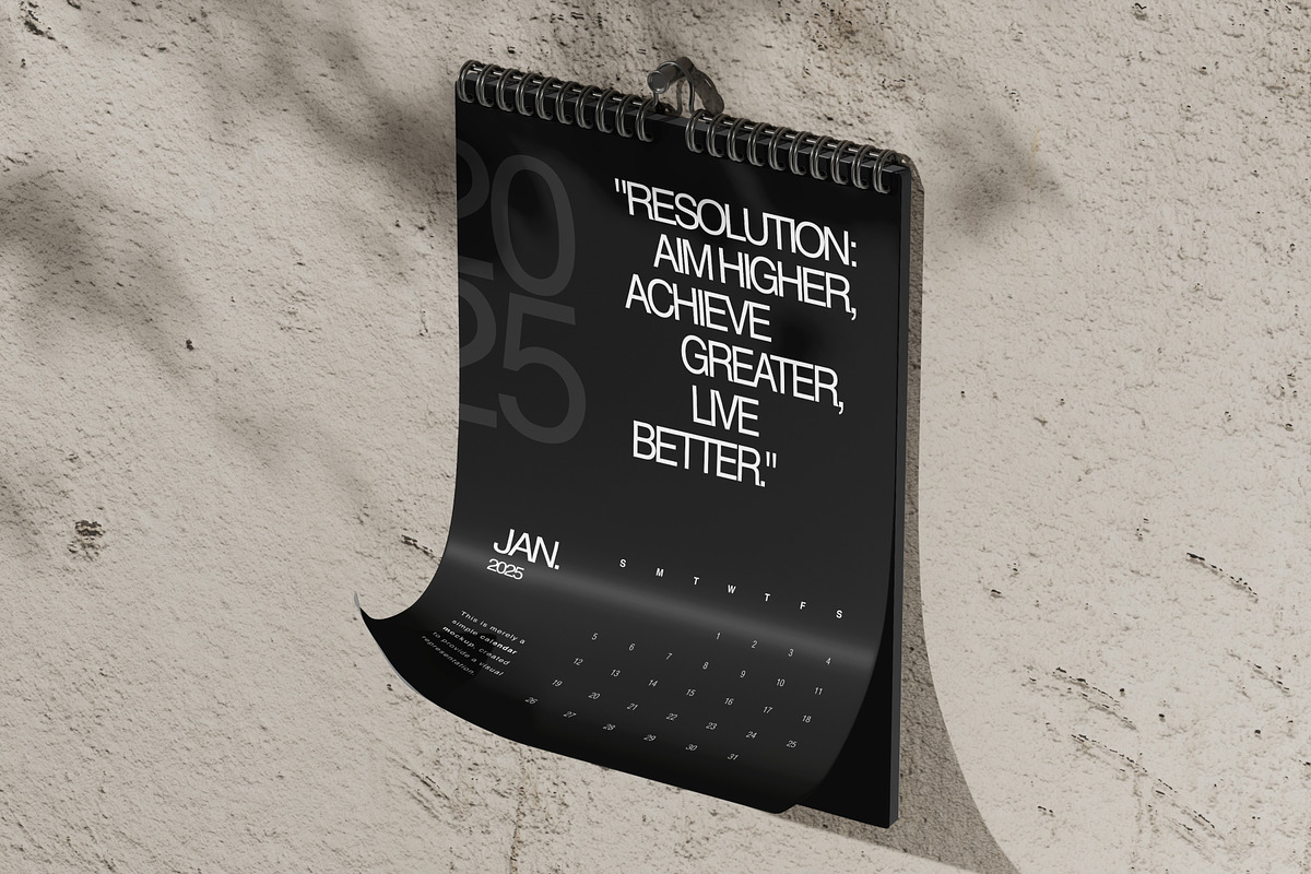 Calendar Mockup, a Merchandise Mockup by SLAB! Design (Photo 8 of 8)