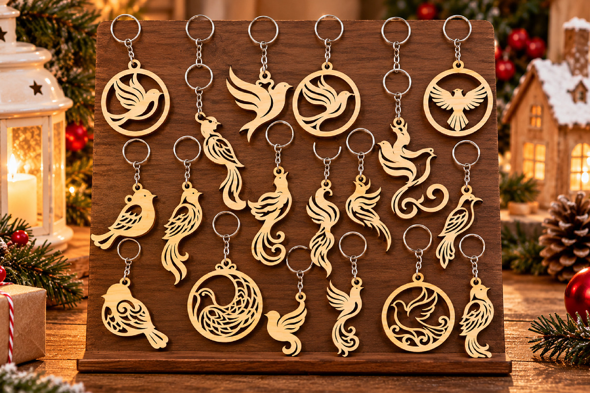 Wooden Bird Earring SVG Template, an Object Graphic by DreamCafeArt (Photo 3 of 7)