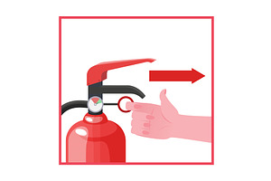 Fire extinguisher instruction, an Object Illustration by Things for designers