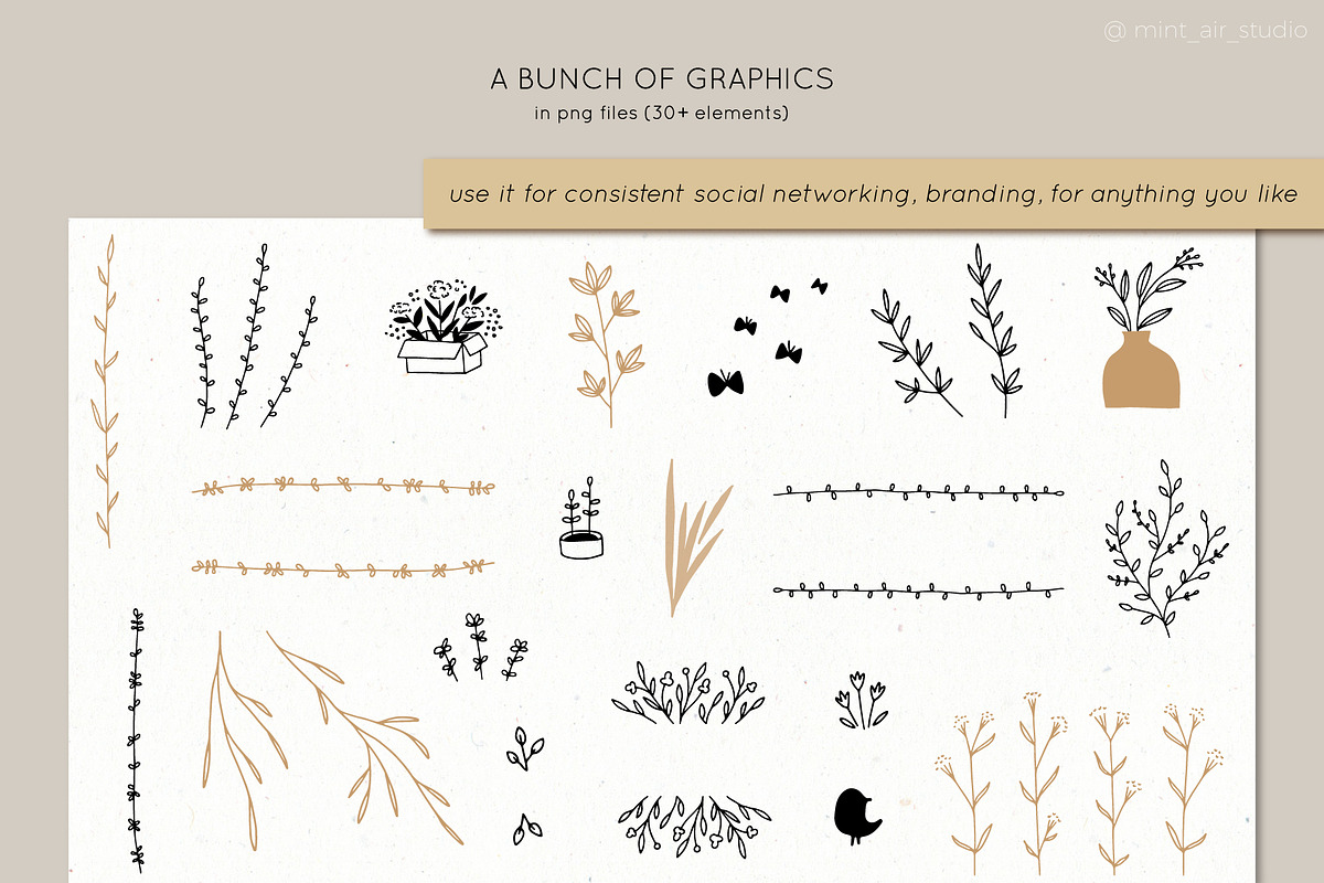 Instagram Post & Stories. Florals, a Social Media Template by Mint Air Studio (Photo 8 of 9)