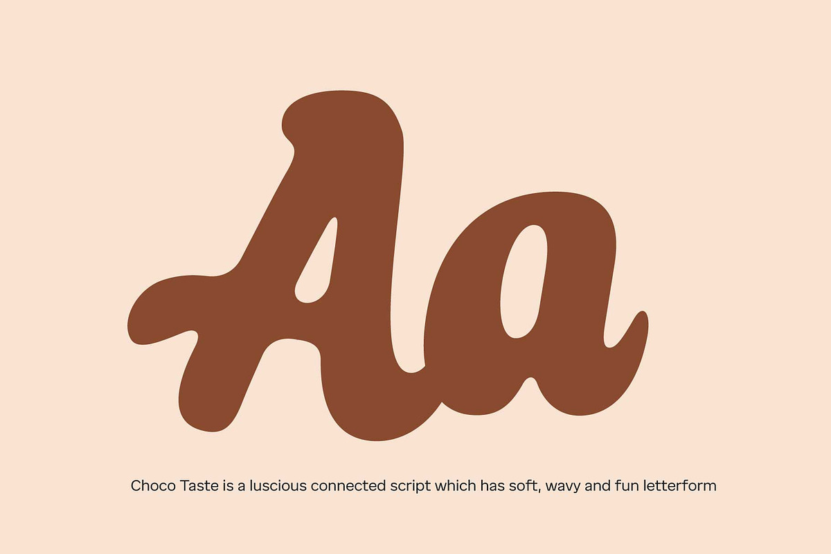 Choco Taste; Luscious Script Font, a Script Font by Eko Bimantara (Photo 5 of 8)