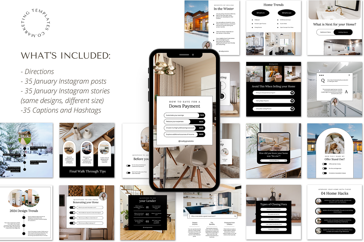 January Real Estate Instagram Posts, a Social Media Template by Marketing Templates Co. (Photo 7 of 9)