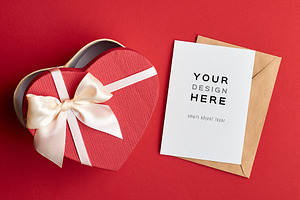 Valentines Day Card Mockup
