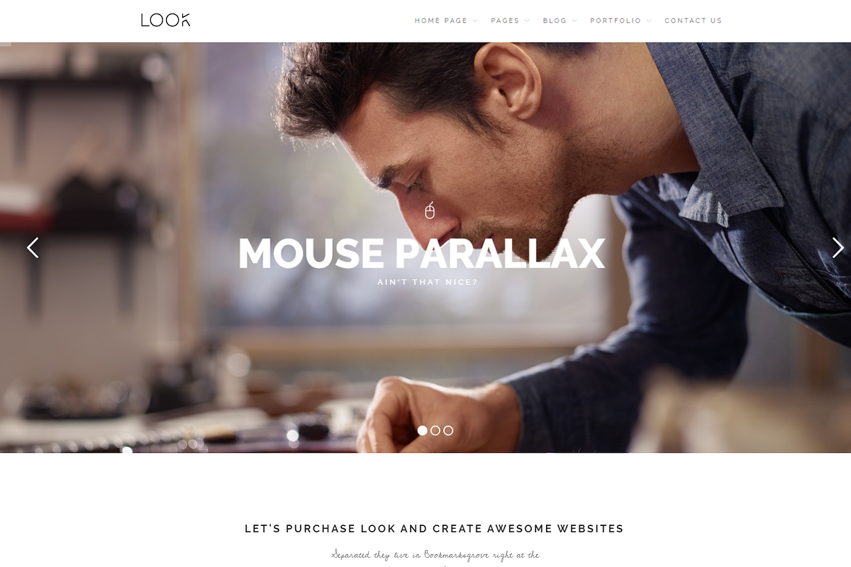 Look - Creative WordPress Theme, a WordPress Template by NOMAD THEME (Photo 1 of 4)