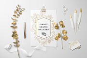 Gold Floral Graphic Collection, an Illustration by Elly Studio (Thumbnail 4 of 14)