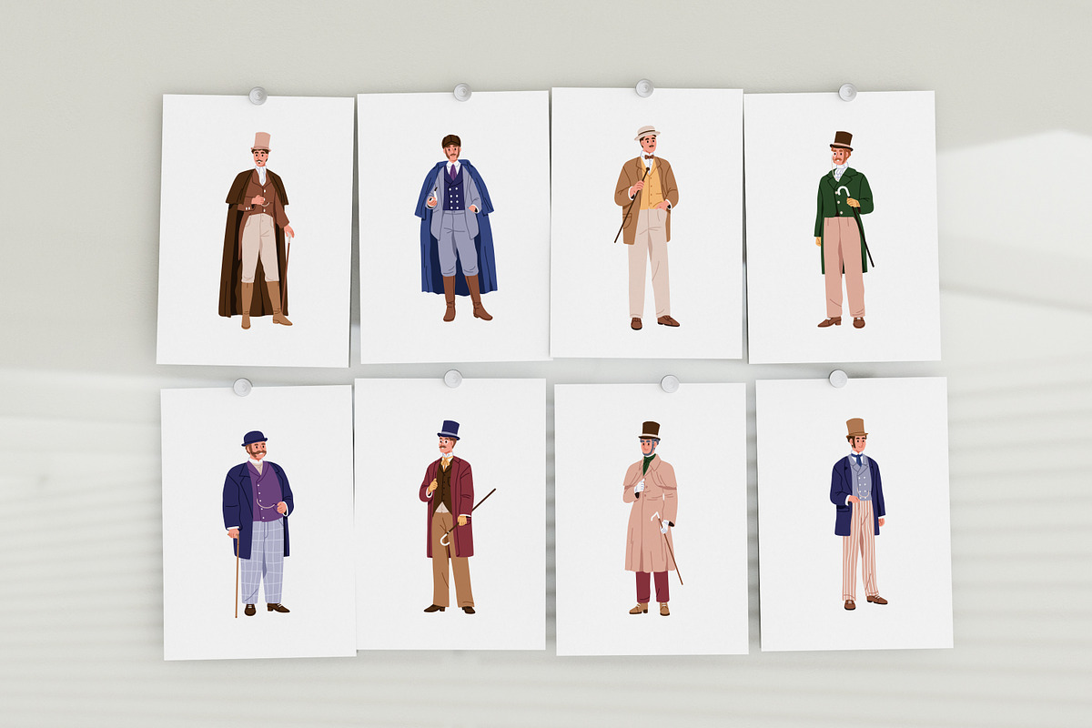 Retro, vintage fashion gentlemen set, a Person Illustration by Good Studio (Photo 4 of 4)