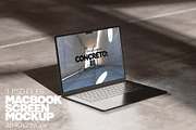 MacBook Mockup – Concreto 3, a Merchandise Mockup by Banana Mockups (Thumbnail 1 of 5)