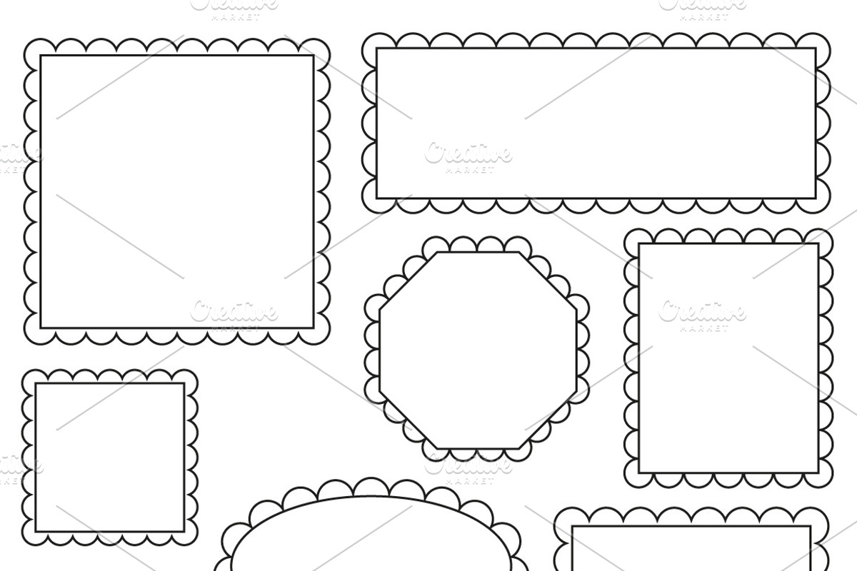 Simple scalloped frames, a Graphic by Wild Rose (Photo 4 of 9)