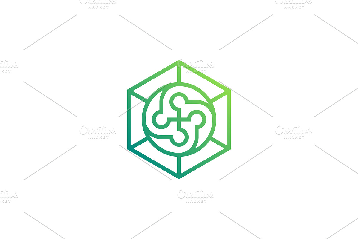 hexagon community outline logo, a Branding & Logo Template by Rasagama Studio