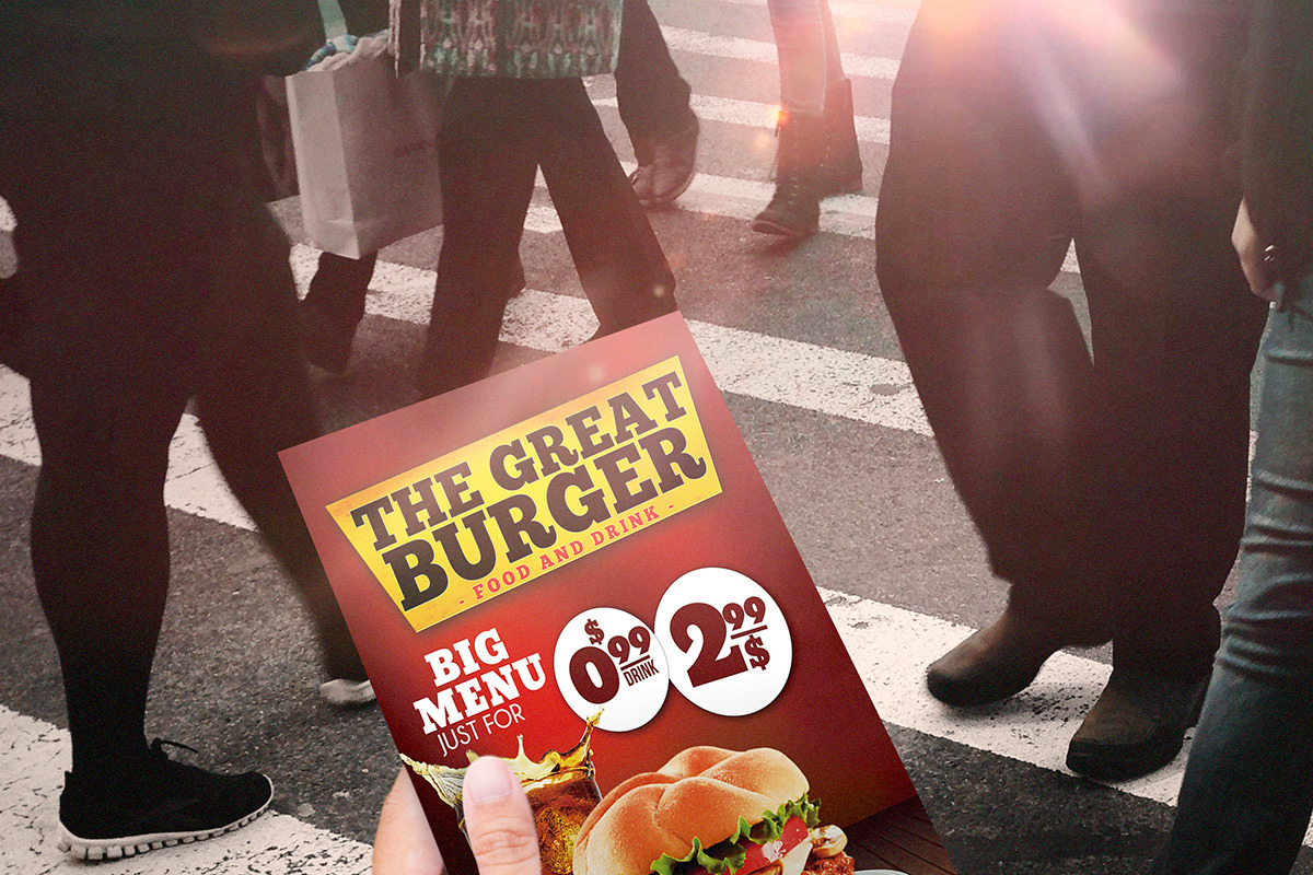 Burger Fast Food Flyer Restaurant, a Flyer Template by Graphicfy Templates (Photo 4 of 5)
