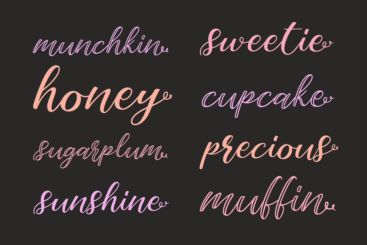 Smoochie | An Inline Script Font, a Script Font by Ayca Atalay (Photo 2 of 9)