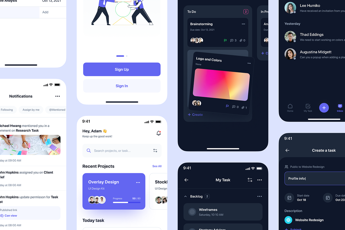 Kanban - Project Management UI Kit, an UI Kit Template by Unpixel Design (Photo 2 of 6)