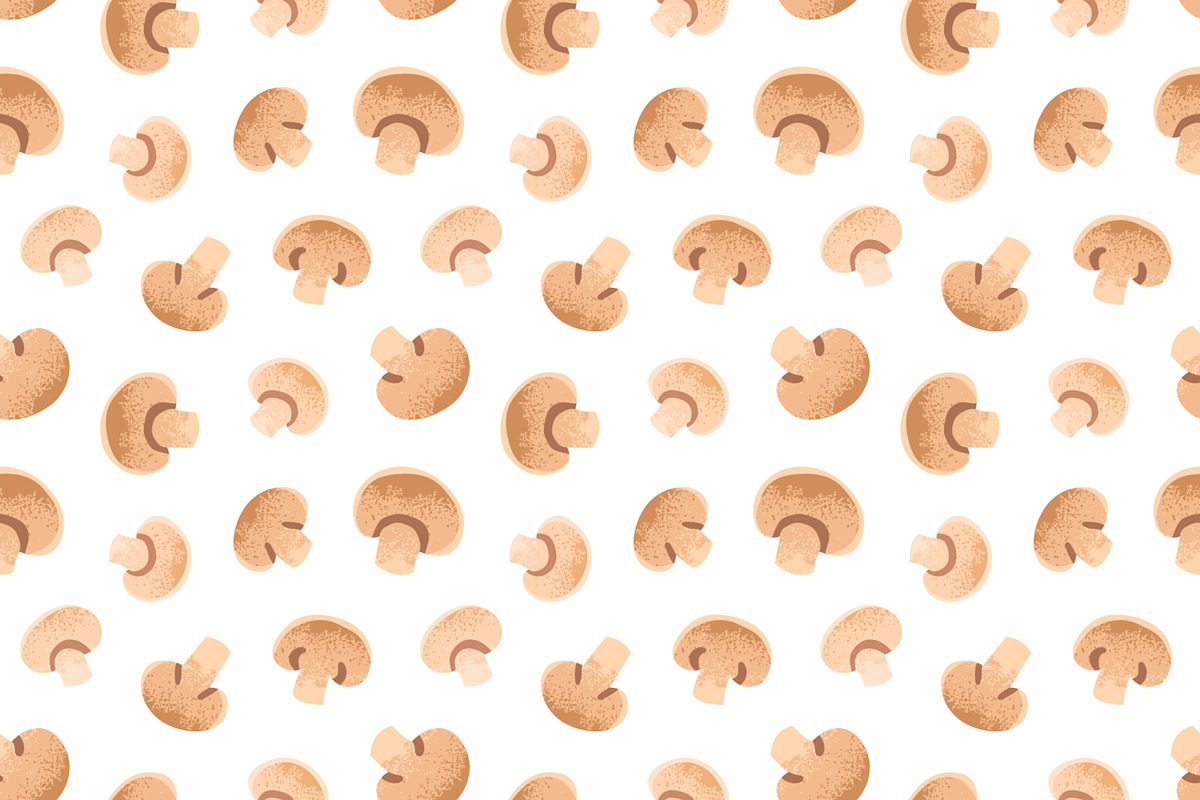 Champignon slices seamless pattern, a Pattern Graphic by Good Studio (Photo 2 of 4)