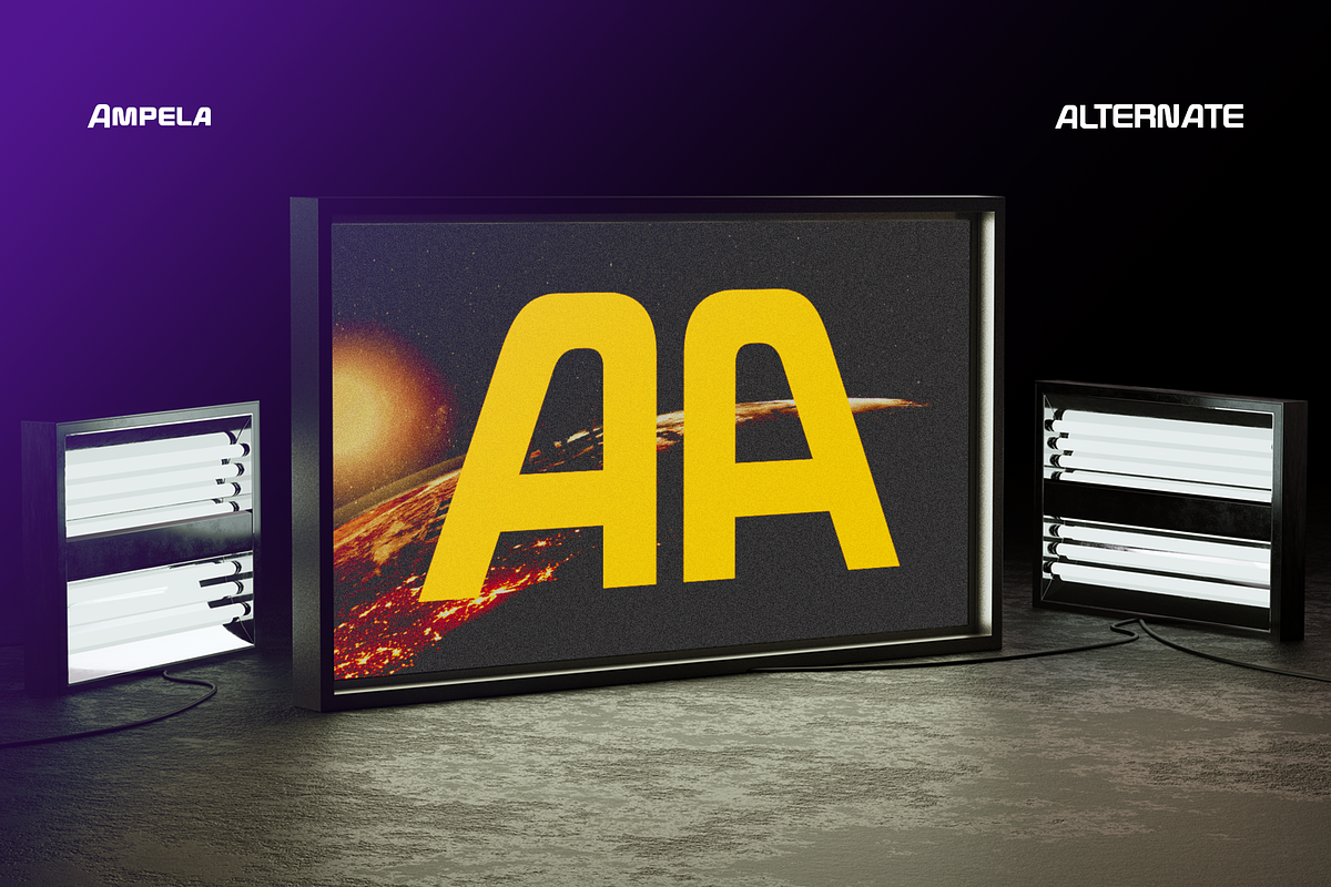 Ampela – Cinematic Sci-Fi Font, a Sans Serif Font by Drizy (Photo 5 of 8)