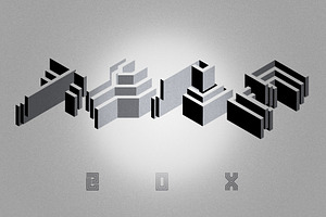 Box Geometric Display 4 Fonts