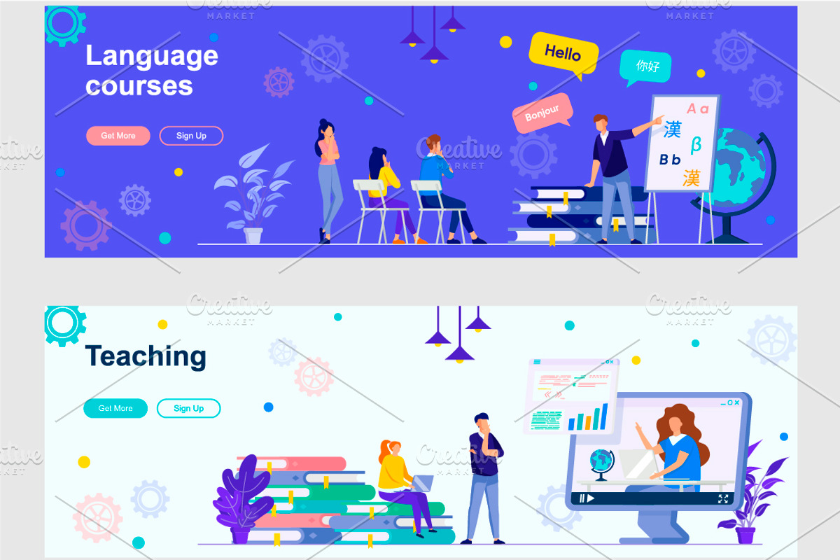 Flat Web Banners Template Kit, a Templates & Theme by alexdndz (Photo 14 of 26)