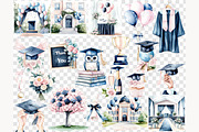 Graduation Clip Art PNG, a Person Illustration by GlamArtZhanna (Thumbnail 6 of 8)