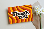 Retro Thank You Card Template, a Card Template by Elegant_Studio44 (Thumbnail 5 of 6)