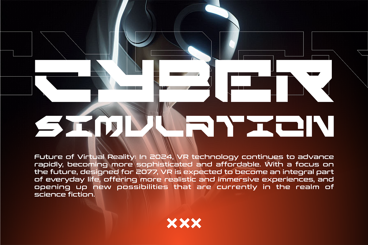 KRAGX - TECHNOCYBER DISPLAY FONT, a Sans Serif Font by Vroz Studio (Photo 2 of 7)