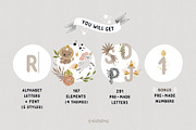 Kids Name creator Nursery art & Font, an Animal Illustration by tatiletters (Thumbnail 2 of 12)