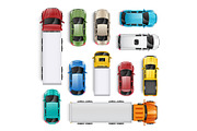 Top view set of various cars, a Transportation Illustration by Yayasya (Thumbnail 1 of 4)