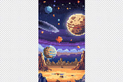 Alien Planet Pixel Art Background, a Background Graphic by minhm2m (Thumbnail 10 of 12)