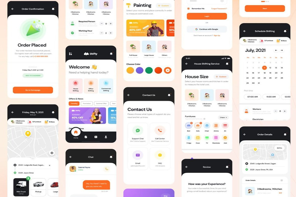 Shifty - Home Service App UI Kit, an UI Kit Template by Lumina_ui_ux202 (Photo 8 of 8)