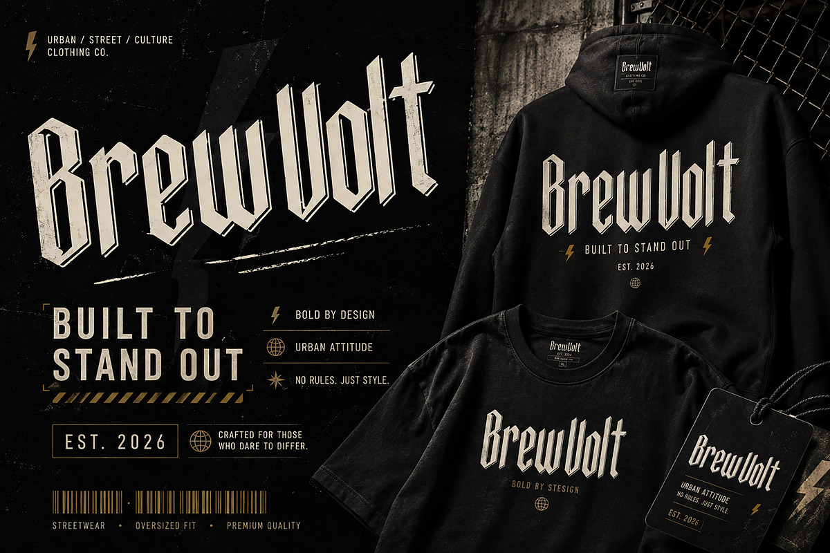 BrewVolt, a Blackletter Font by Wow Magic (Photo 3 of 4)
