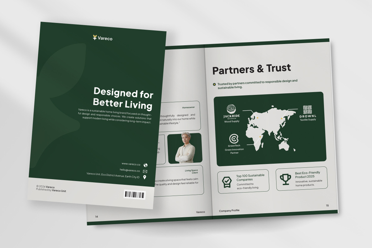 Modern Eco Home Company Brochure, a Brochure Template by trabaskriya (Photo 4 of 6)