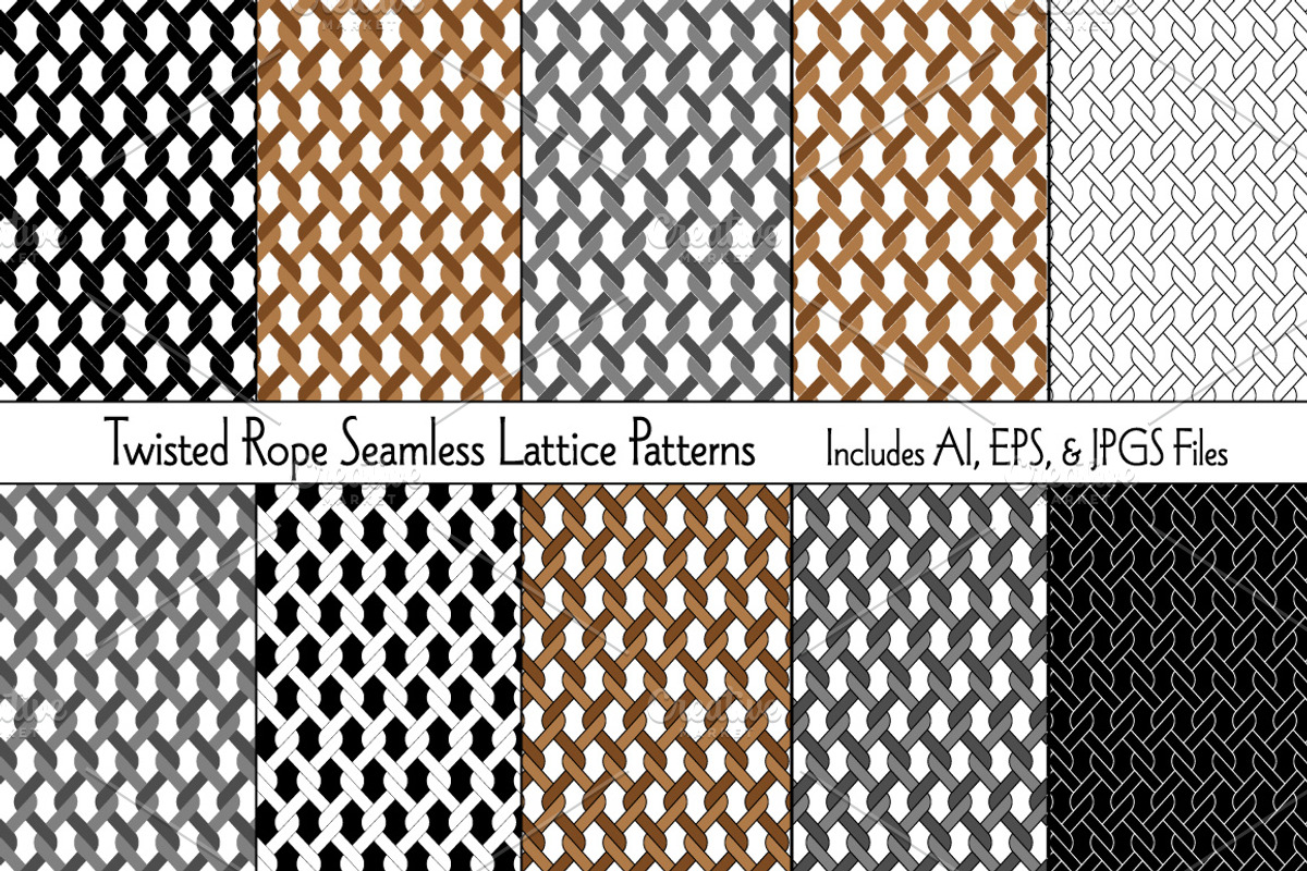 Twisted Rope Lattice Patterns, a Pattern Graphic by Melissa Held Designs (Photo 1 of 4)