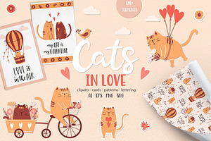 Cats in love. Cards & Patterns
