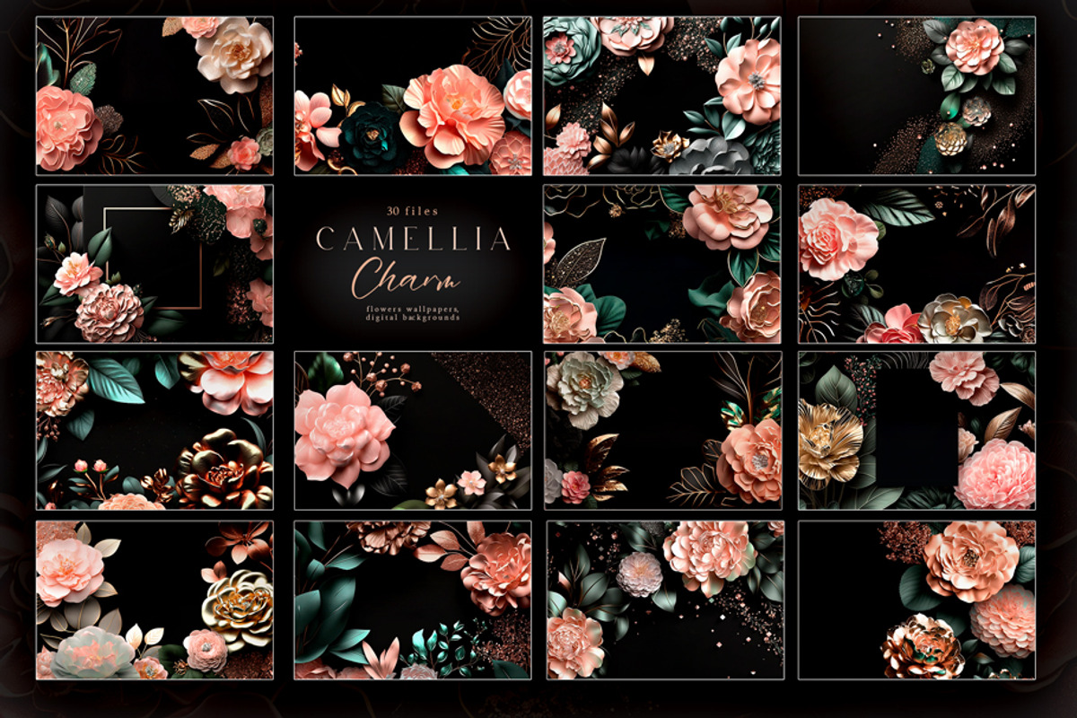 Camellia Charm, a Background Graphic by MONO KEY STUDIO (Photo 8 of 8)