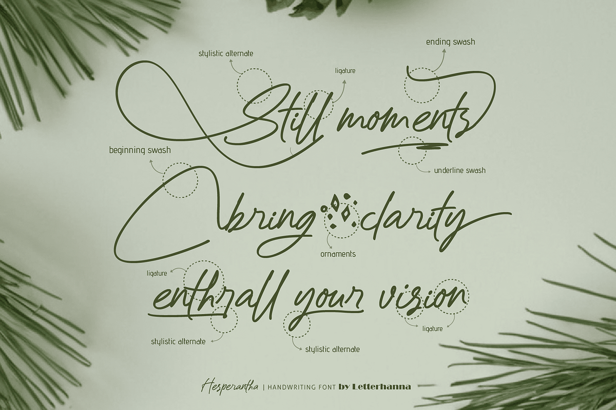 Hesperantha Font, a Handwritten Font by Letterhanna Studio (Photo 2 of 9)