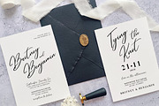 Minimalist Typography Wedding Suite, an Invitation Template by BlueRobinDesignShop (Thumbnail 2 of 5)