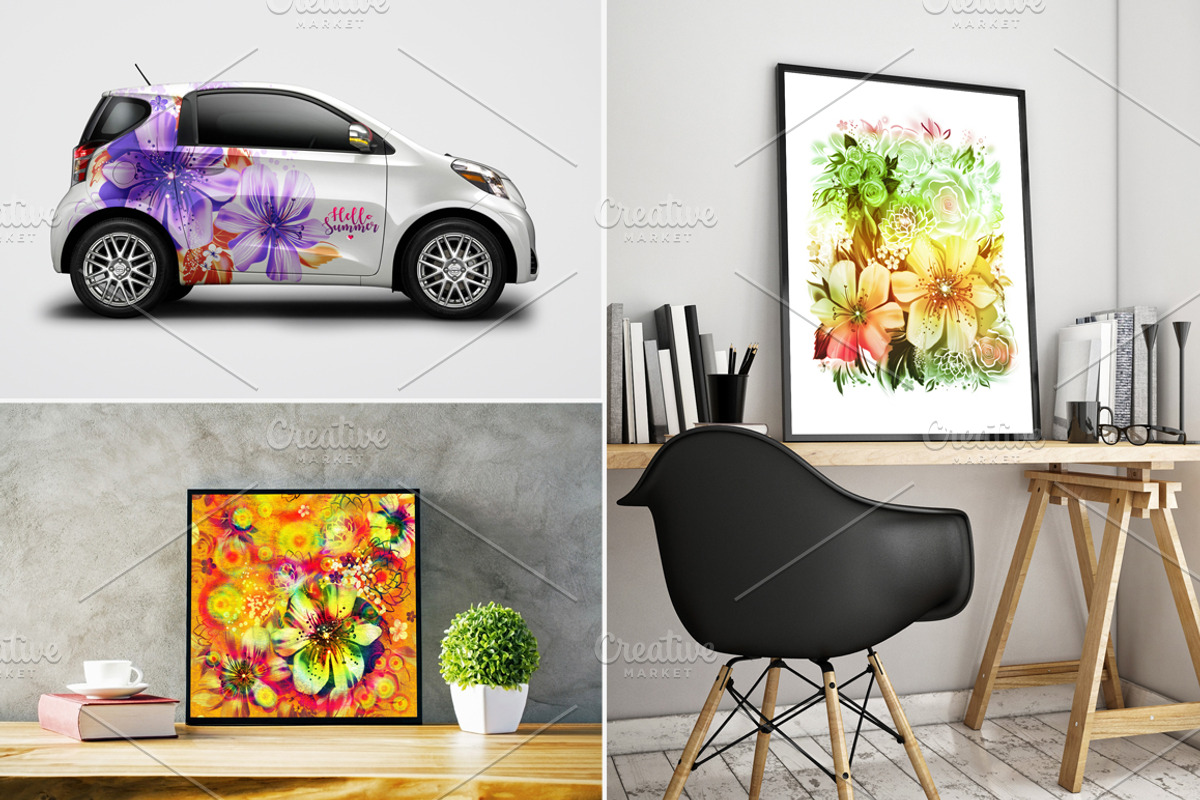 Summer flowers, photoshop painting, a Decorative Illustration by Allween (Photo 8 of 13)