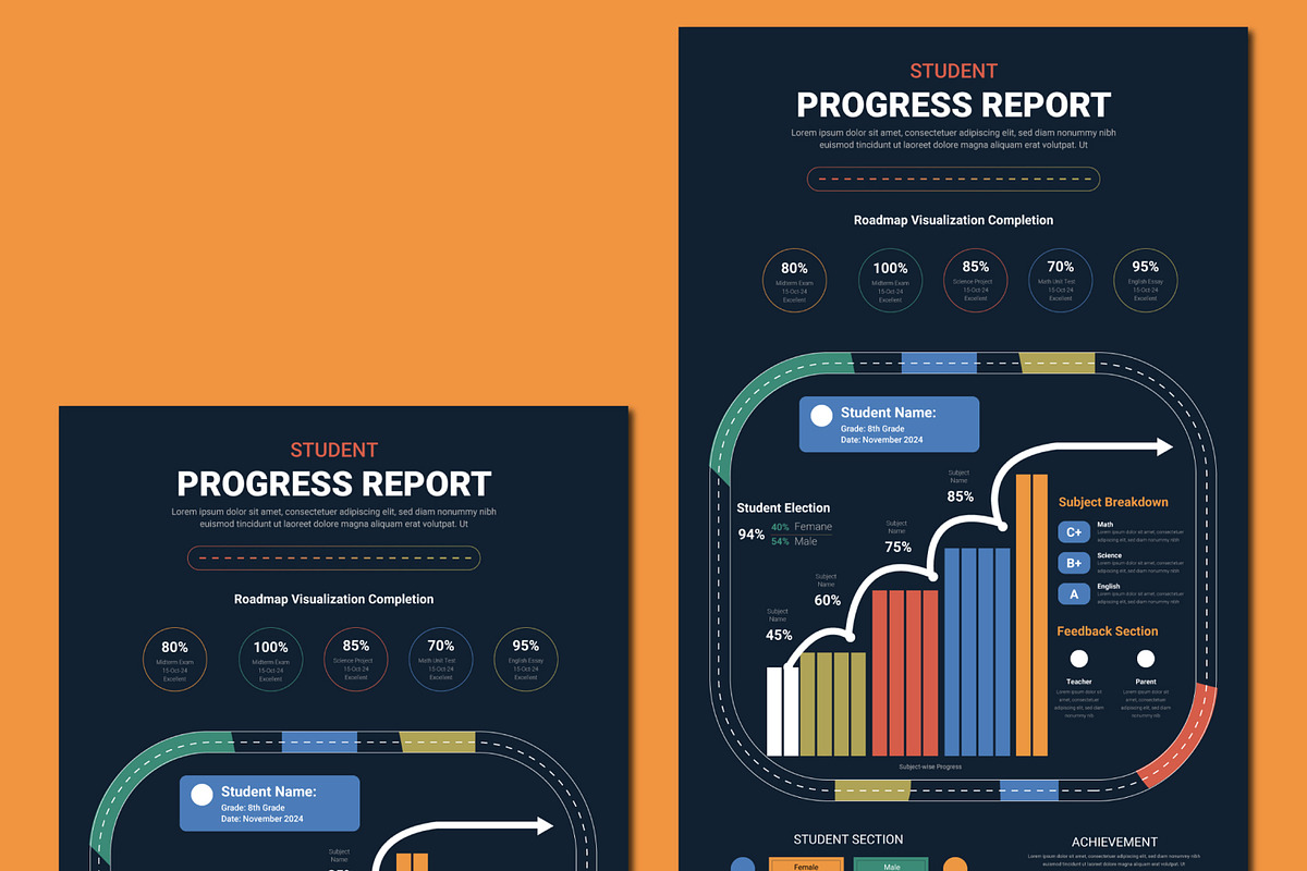Education Progress Report, an UI Kit Template by MightyDesign (Photo 2 of 8)