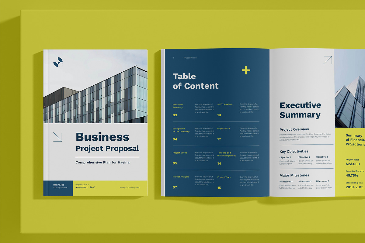 Minimal Business Proposal, a Stationery Template by Neermana (Photo 2 of 12)