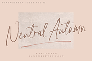 Neutral Autumn - Handwritten Font, a Script Font by Megi Satyo Widodo (Thumbnail 1 of 17)