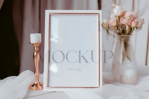 Wedding 5x7 Table Sign Mockup