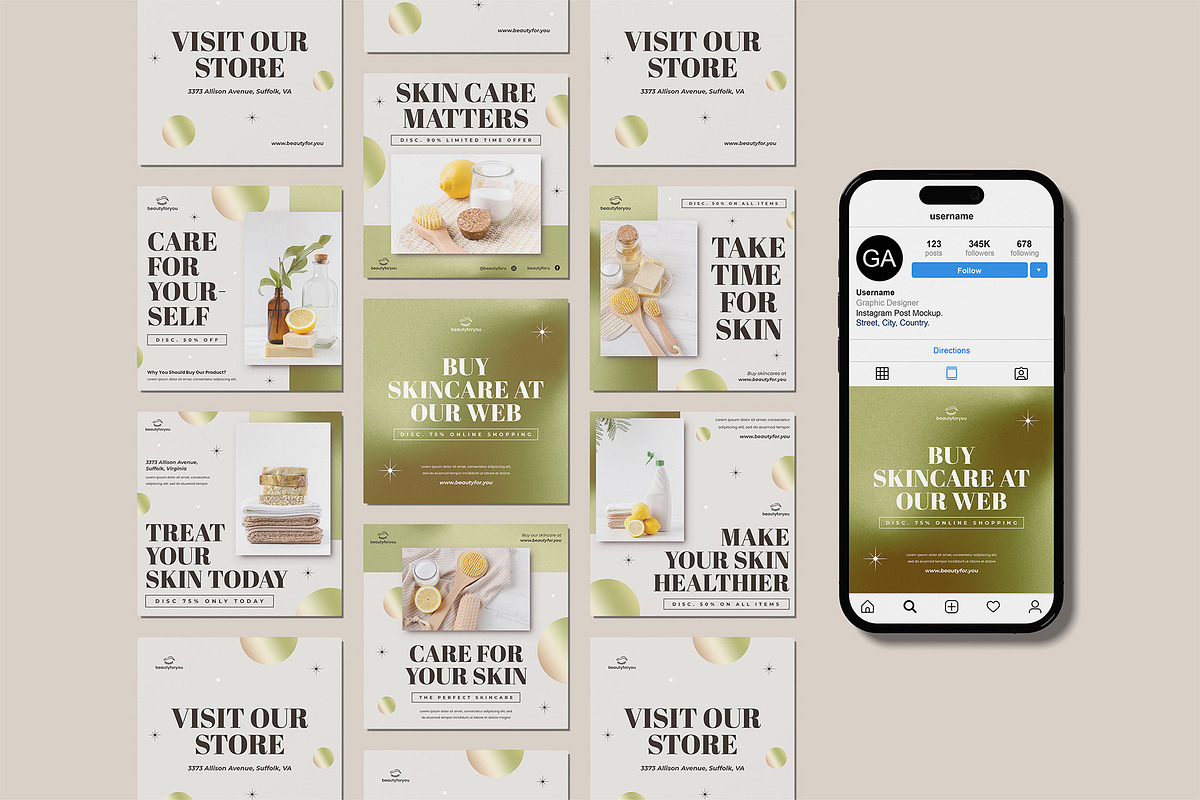 Instagram Post Mockup Bundles, an iPhone Mockup by Graphic Aesthetic (Photo 22 of 25)