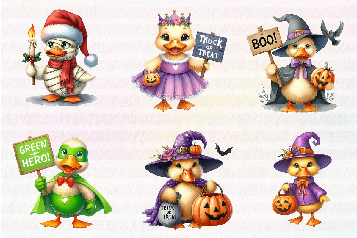 Spooky Pastel Chibi Goose PNG, an Illustration by CreationArt (Photo 5 of 7)