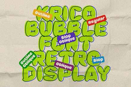 VT KRICO-Retro Bubble Font, a Sans Serif Font by ViactionType