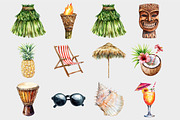 Watercolor Hawaii Clipart, a Seasonal Illustration by Design Market (Thumbnail 4 of 4)