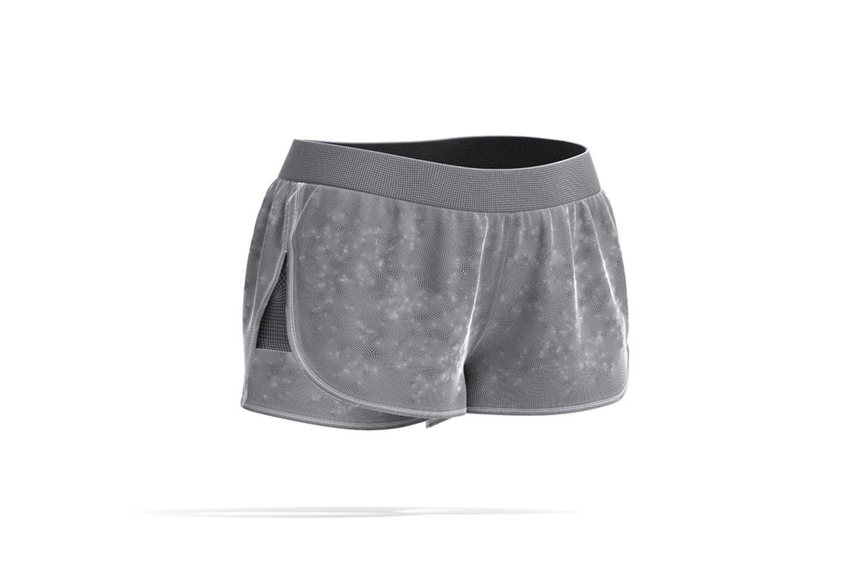 White Women Sport Shorts 3D Model, an Object 3D Model by rebrandy (Photo 8 of 9)