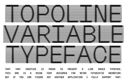 Topoline Variable Line Font