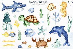 Under The Sea Watercolor Collection