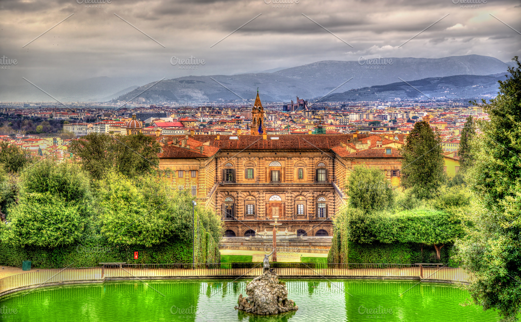 View of the palazzo pitti in florenc stock photo containing florence and, an Architecture Photo by Leonid Andronov